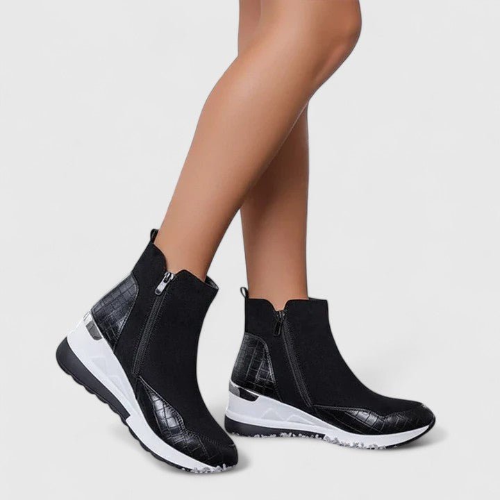 Charlotte | Orthopädische Und Stilvolle Keilabsatz-Stiefeletten