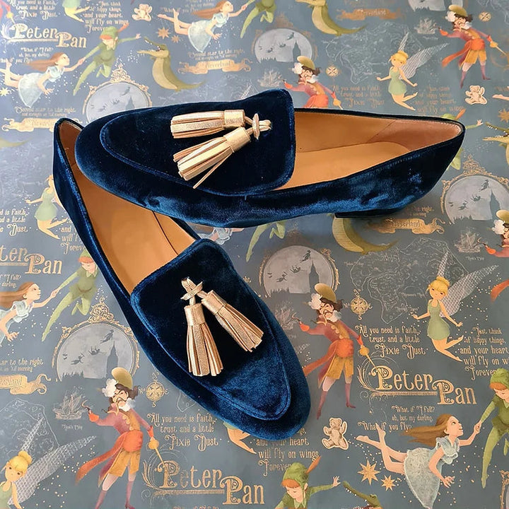 Lydia | Elegante spitz zulaufende Loafer mit Quasten-Detail