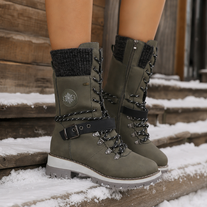 Snowlina | Kniehohe Winterstiefel – Verstellbare, Wärmeisolierte Ausführung