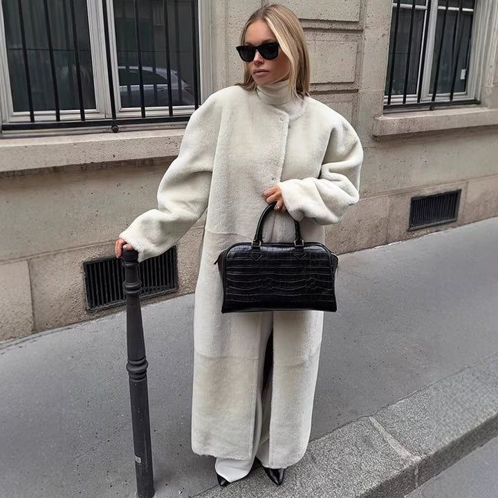 Drune | Teddy-Mantel – Oversize Longline für Damen