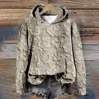 Laura | Vintage Blumen-Jacquard-Kapuzenpullover