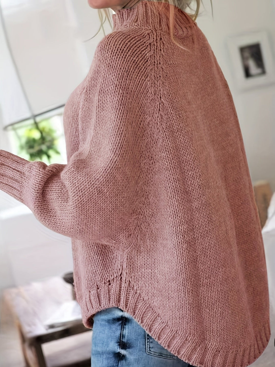 Corinna | Grober Rollkragen-Kabelstrickpullover für Frauen