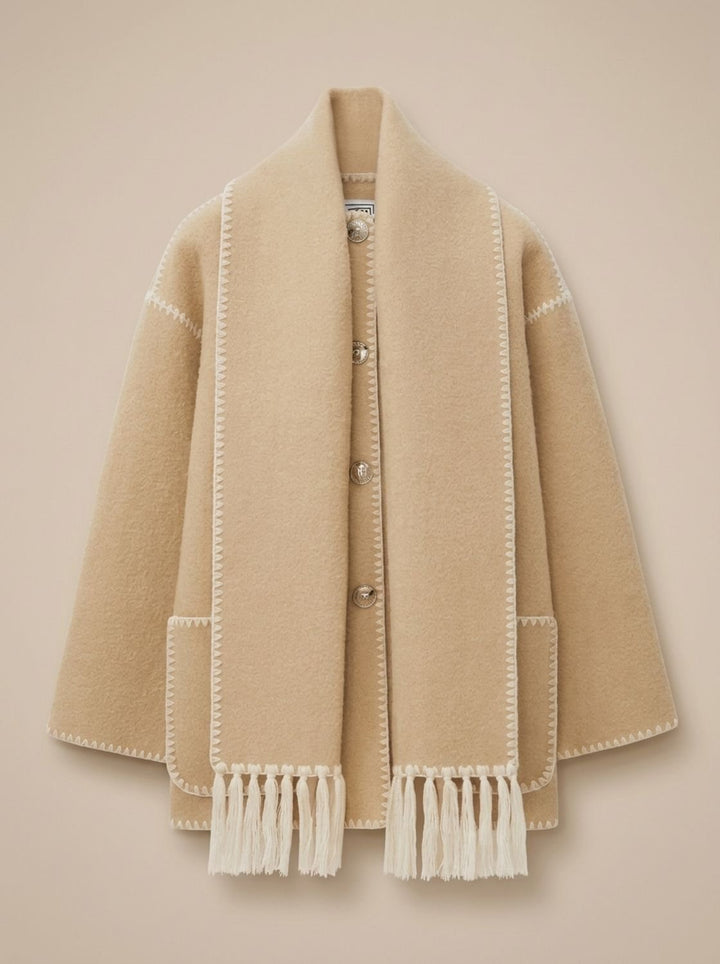 Clara | Wollmantel – Elegantes Cape-Design für Damen