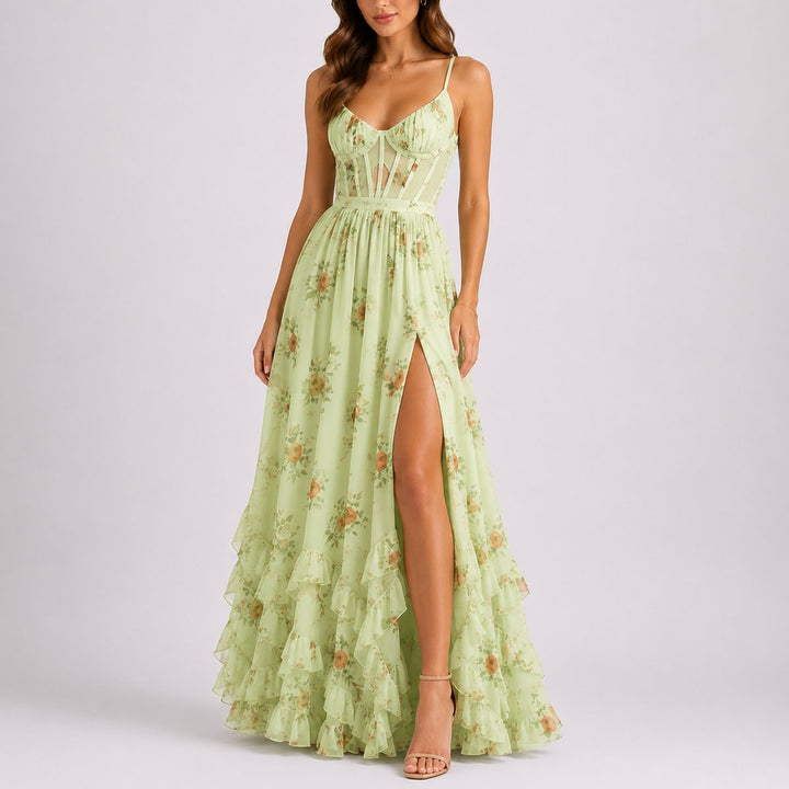 Valentina | Elegantes Brautkleid mit Blumenmuster für den Herbst