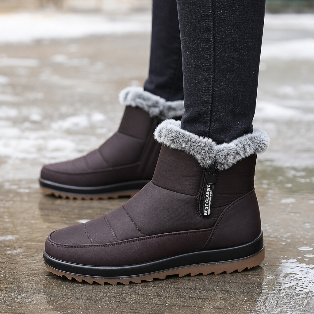 Warmalia | Slip-On Snow Boots mit Kunstpelz-Futter