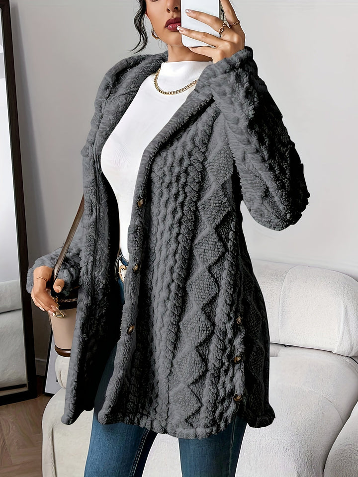 Adriana | Plüsch-Kapuzenstrickjacke 4
