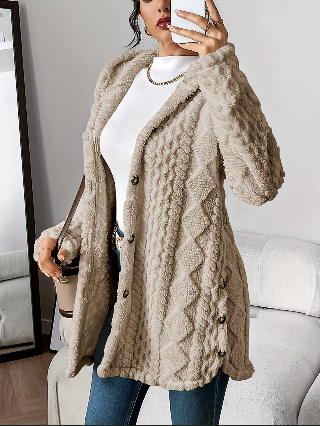 Adriana | Plüsch-Kapuzenstrickjacke 9