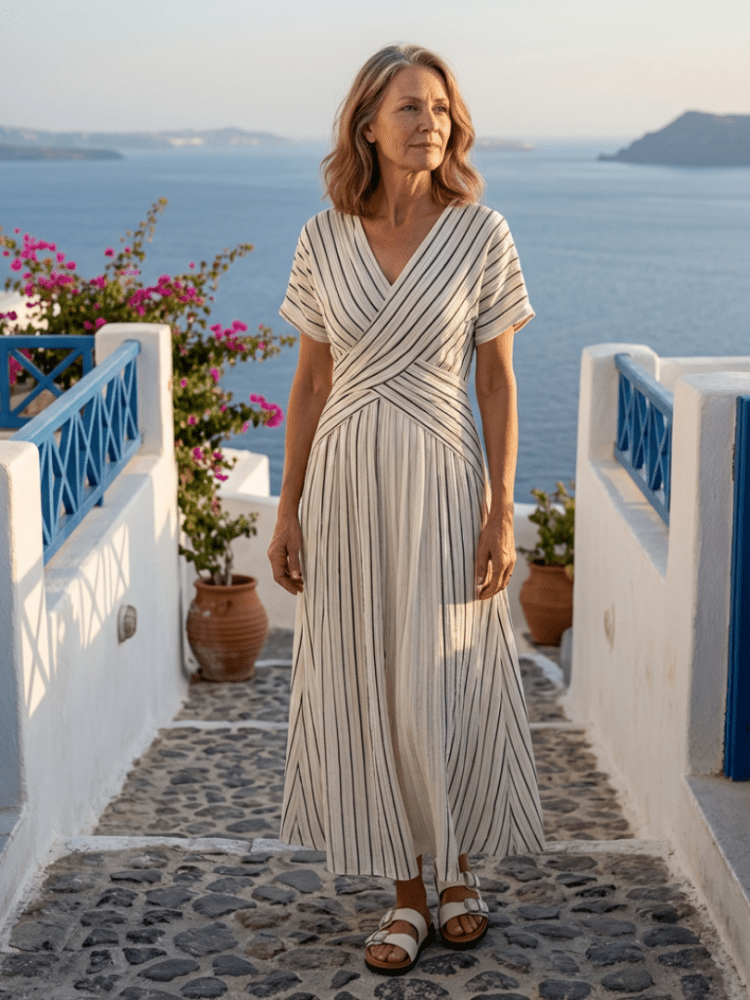 Alice | Elegantes Damen-Midikleid mit kurzen Ärmeln 0