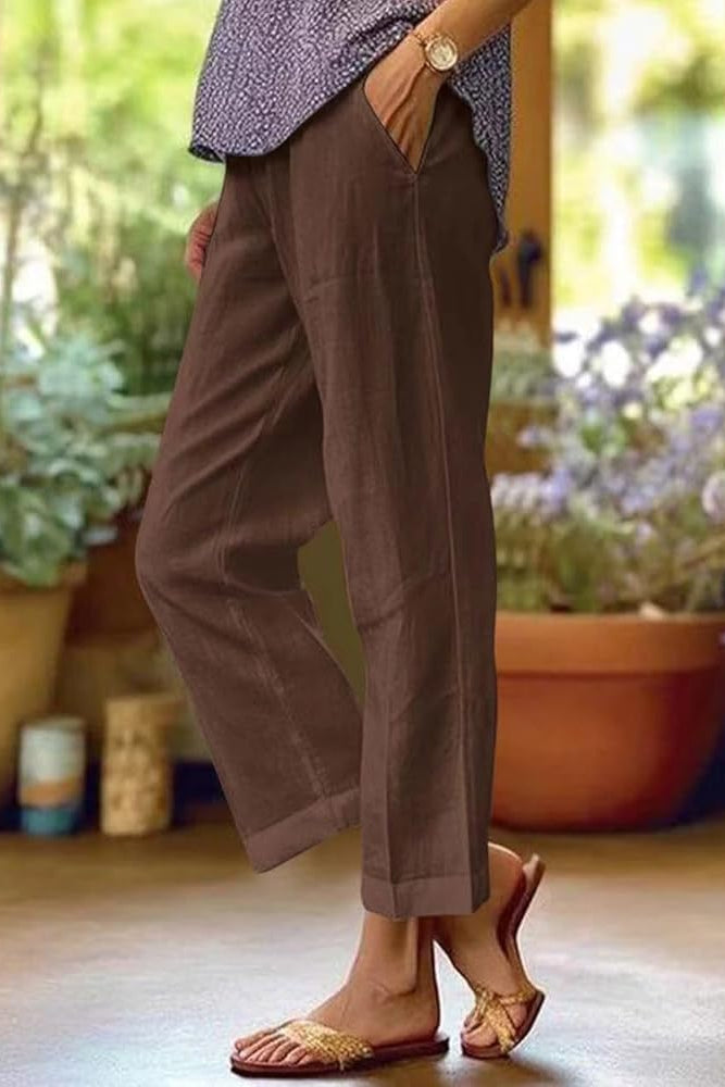 Alina | Luftige, Bequeme & Elegante Weiße Hose Damen – Perfekt für Sommer und Freizeit 1