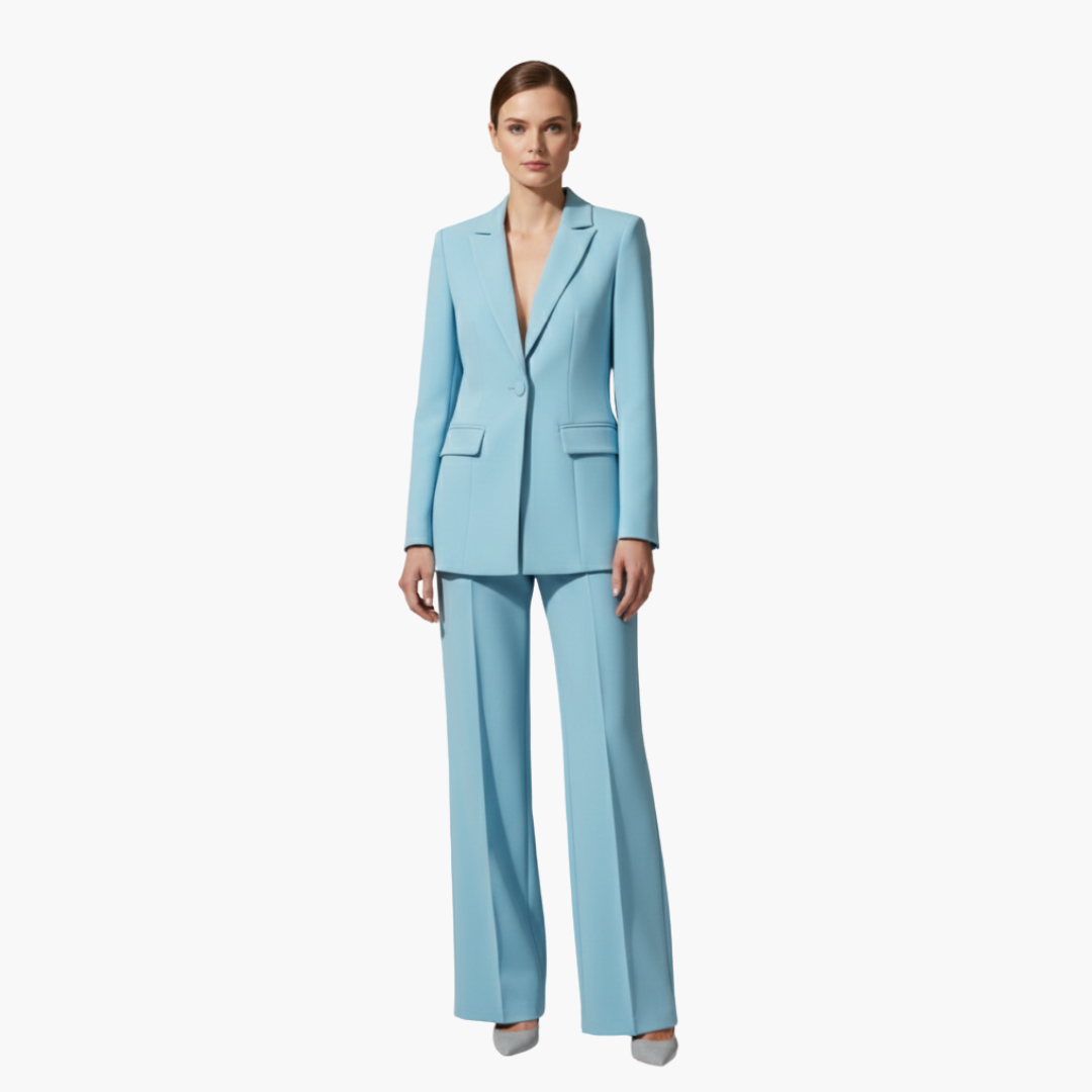 Allegra | Elegantes, Maßgeschneidertes Damenanzug Blau – Blazer & Hose Set für Stilvolle Anlässe 0