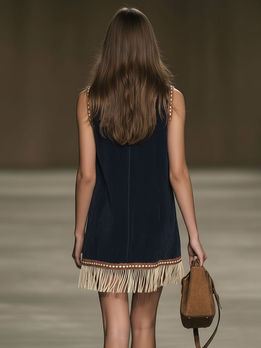 Amalia | Verspielt &amp; Elegant Damen Minikleid im Bohemian Stil 2