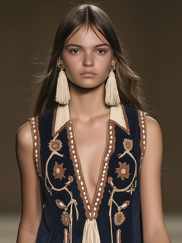 Amalia | Verspielt &amp; Elegant Damen Minikleid im Bohemian Stil 3