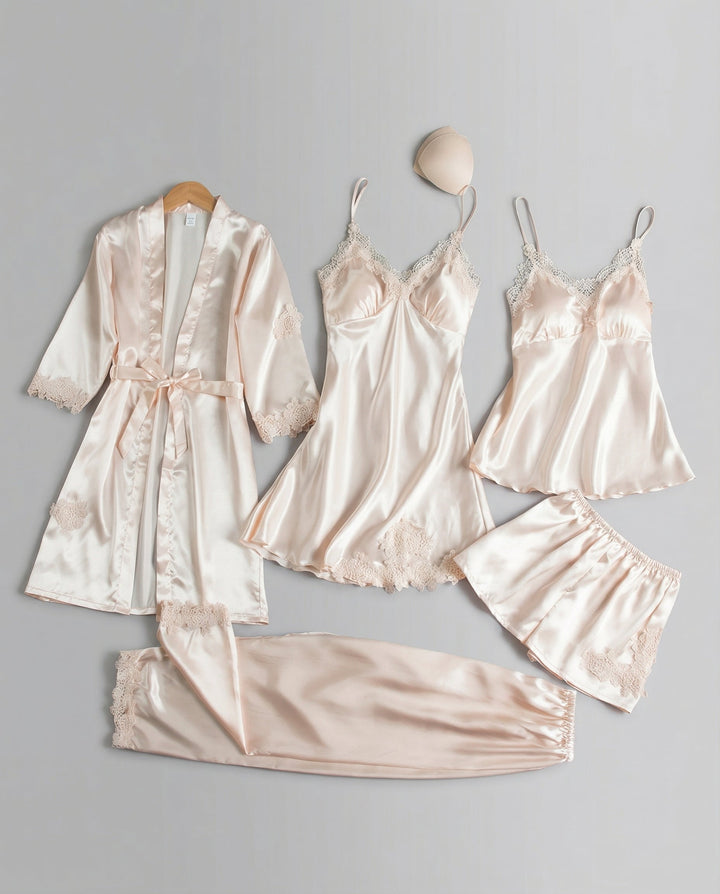 Amelia | Elegantes, Weiches &amp; Bequemes Damen-Seiden-Pyjama-Set 5