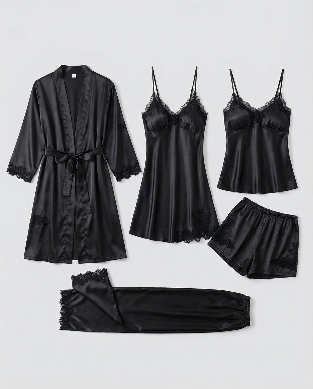 Amelia | Elegantes, Weiches &amp; Bequemes Damen-Seiden-Pyjama-Set 8