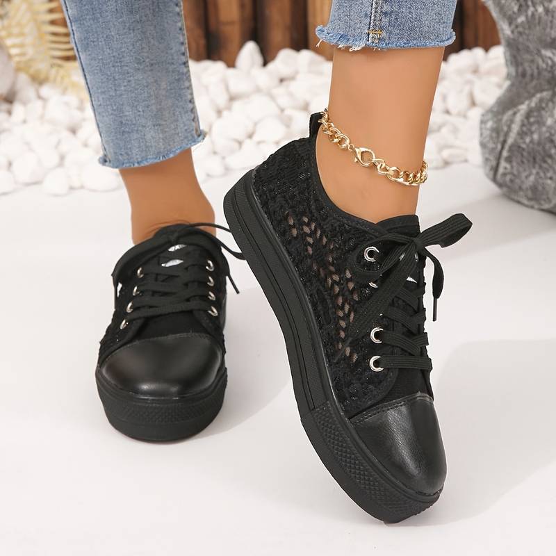 Amelie | Atmungsaktive, Elegante & Bequeme Damen Sneaker aus Spitze 1