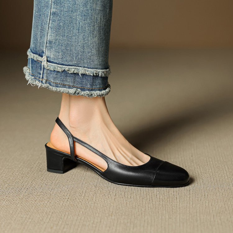 Amelie | Elegante Damen Pumps aus Echtleder mit Blockabsatz und Komfort-Fußbett 9