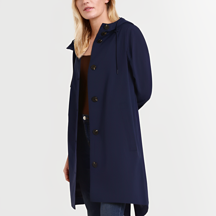 Amelie | Wasserdichte & Leichte Damen Regenjacke mit Kapuze 1