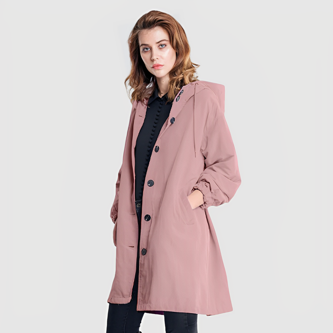 Amelie | Wasserdichte & Leichte Damen Regenjacke mit Kapuze 3