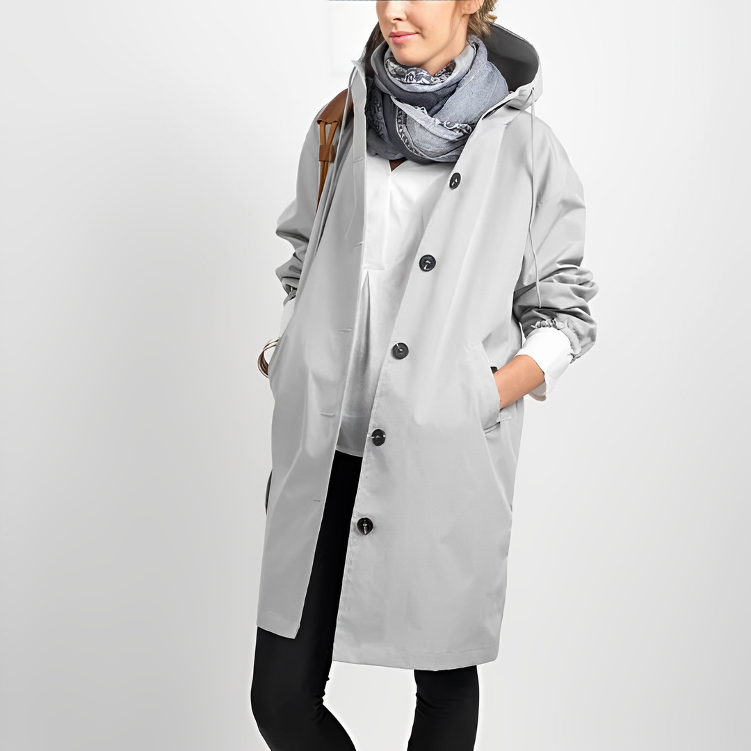 Amelie | Wasserdichte & Leichte Damen Regenjacke mit Kapuze 5