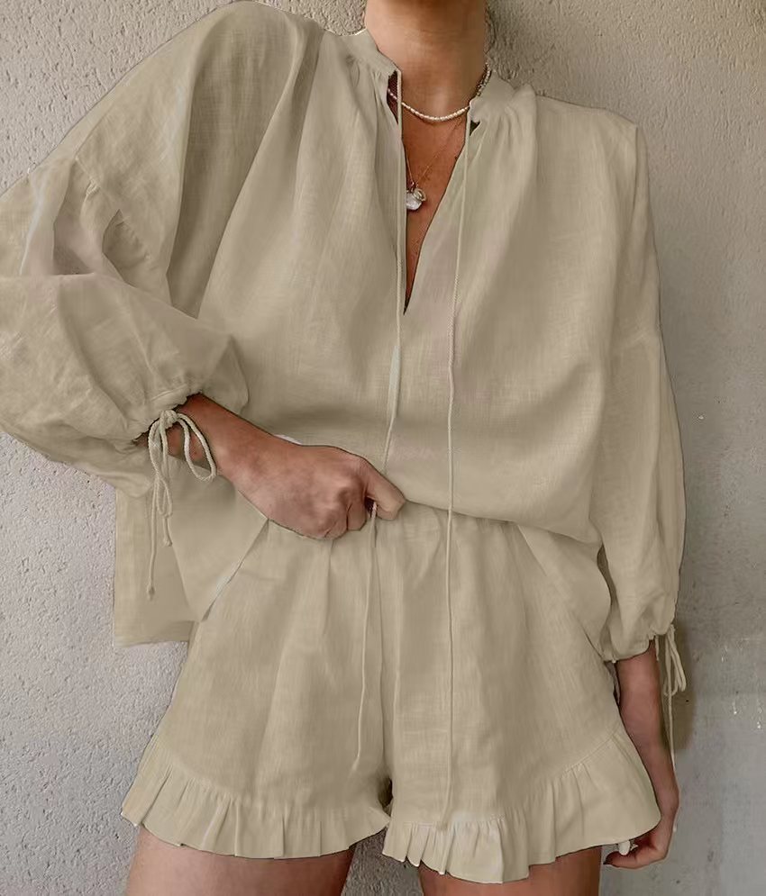 Amina | Eleganter, Luftiger & Bequemer Zweiteiler Damen Sommer Set 4
