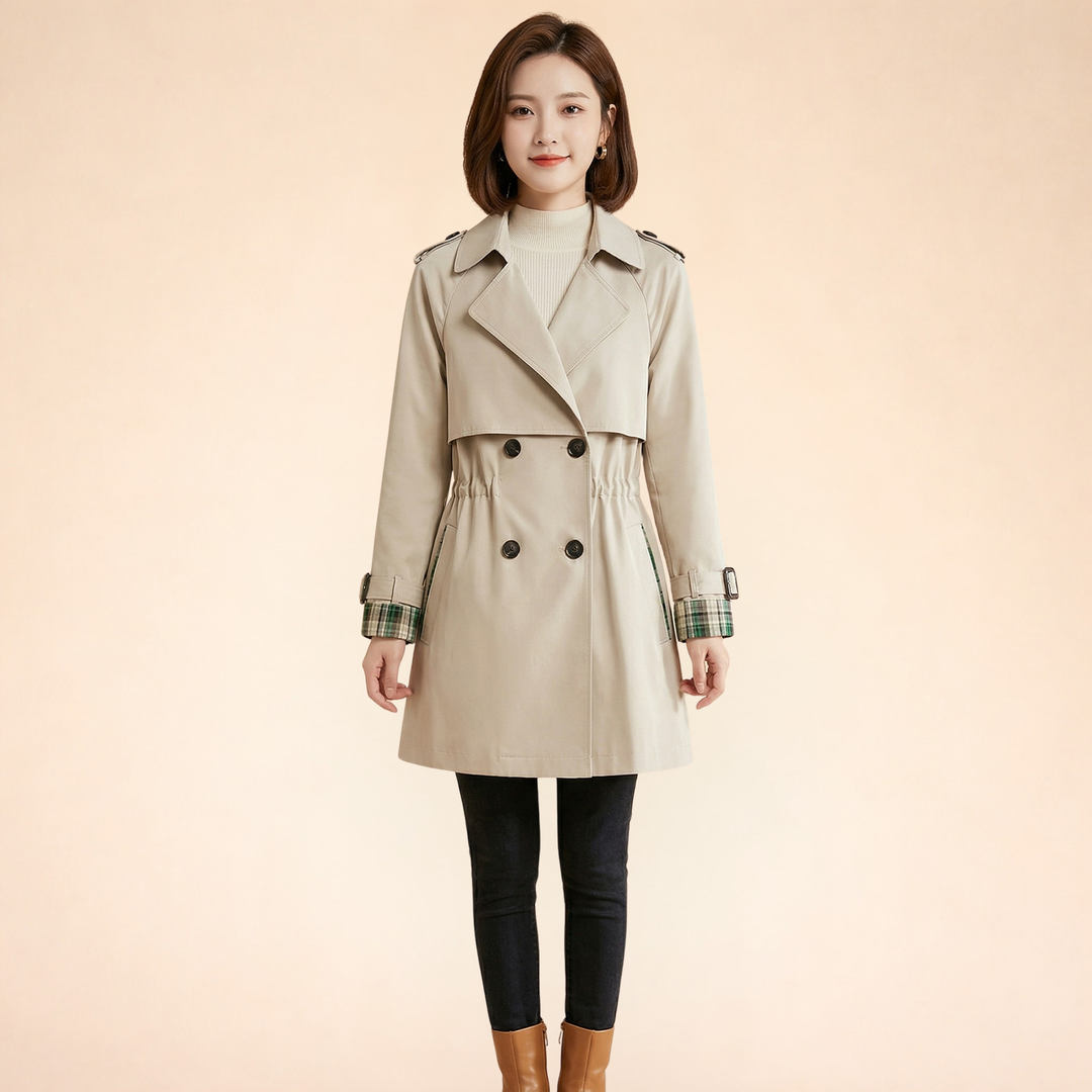 Anne | Eleganter Trenchcoat in mittlerer Länge 1