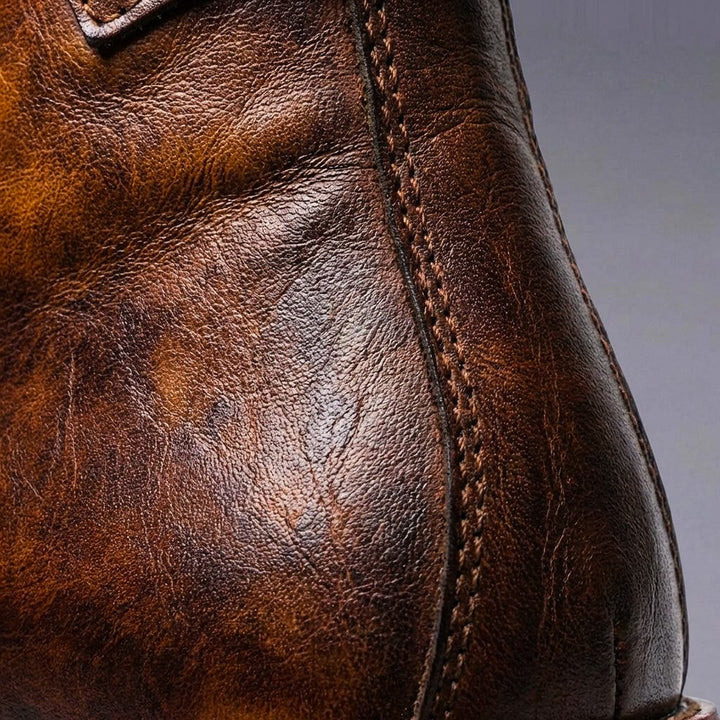 Anthony | Luxuriöse und zeitlose Retro poliertem Leder Stiefel 3