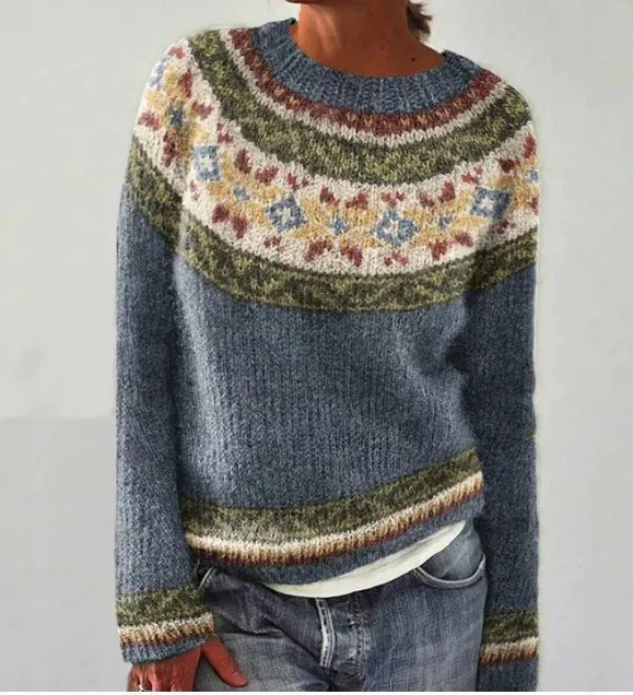 Aria | Damen-Strickpullover im Retro-Streifen-Design mit lockerer Passform 4