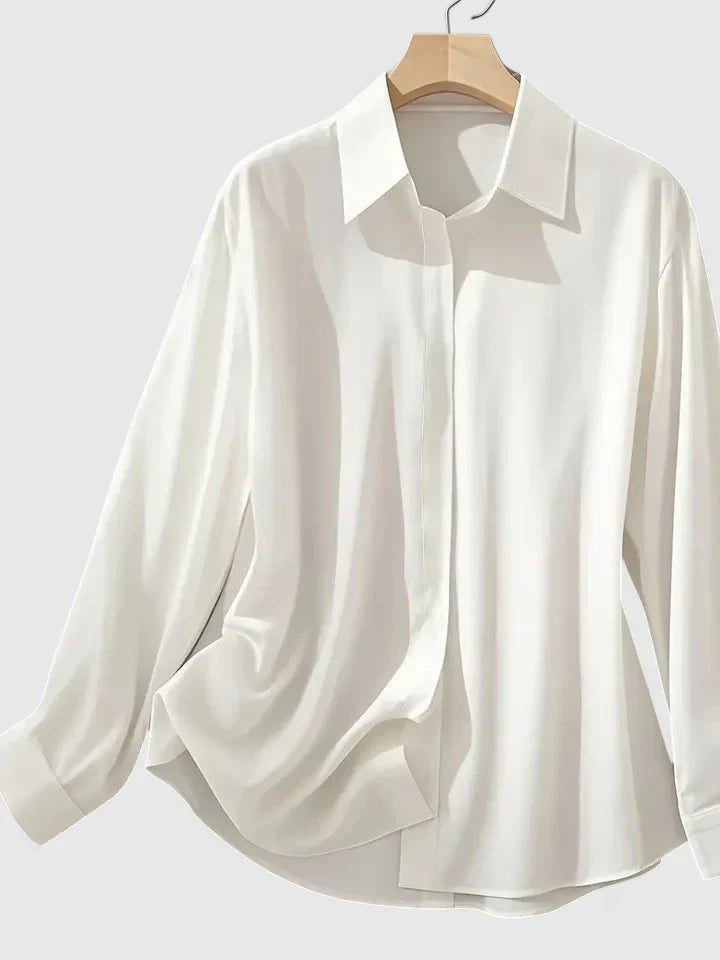 Aria | Elegantes, Minimalistisches Weißes Damen Hemd für Jede Gelegenheit 1