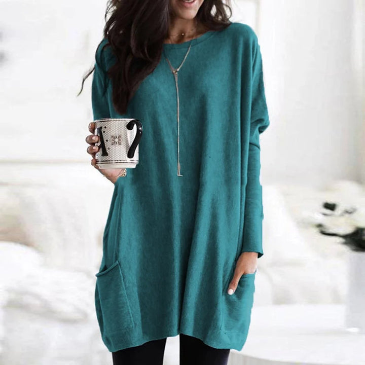 Aria | Oversized Damen-Tunika-Pullover mit langen Ärmeln und Taschen in Übergröße 11
