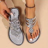 Stefanie | Elegante & Glamouröse T-Riemen Damen Sandalen