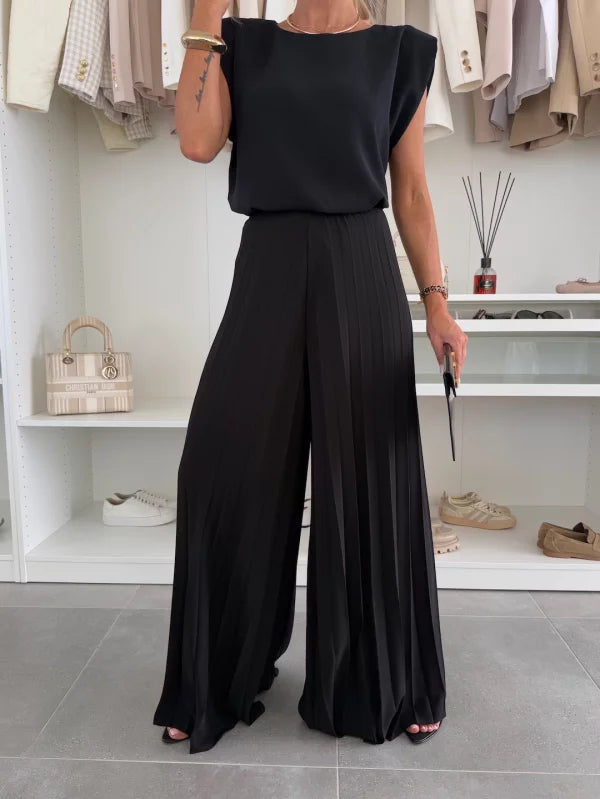 Aurelia | Elegantes, Atmungsaktives Twinset Damen – Ärmelloses Top &amp; Fließende Hose 1