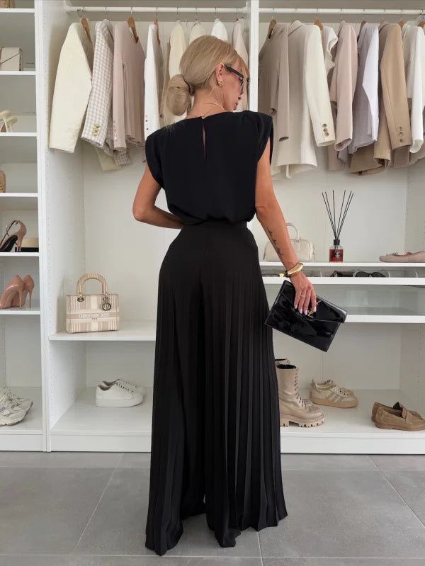 Aurelia | Elegantes, Atmungsaktives Twinset Damen – Ärmelloses Top &amp; Fließende Hose 6