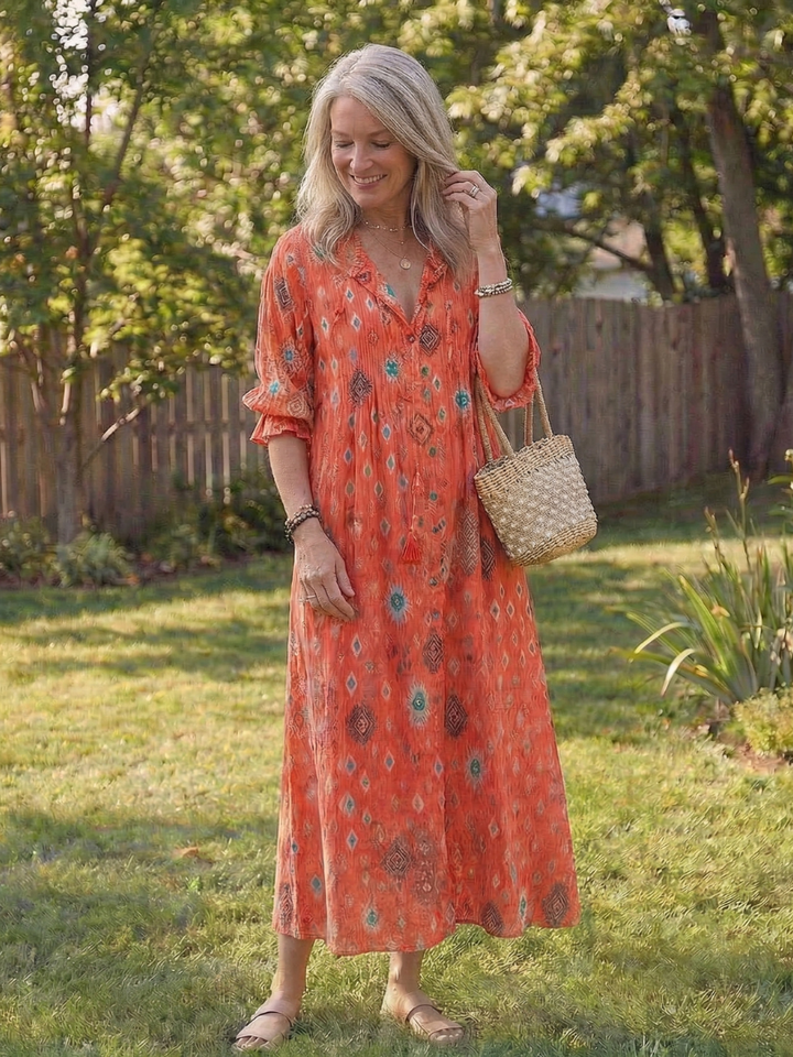 Ava | Elegantes, Blumenmuster Maxikleid – Perfekt für den Sommer und Lange Kleider Damen 2