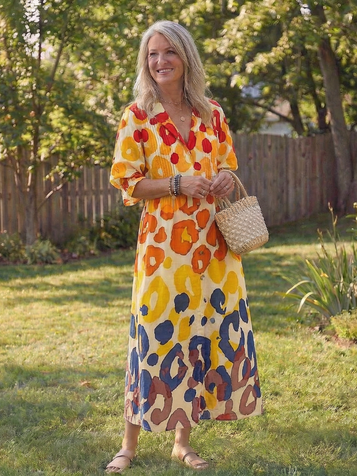Ava | Elegantes, Blumenmuster Maxikleid – Perfekt für den Sommer und Lange Kleider Damen 7