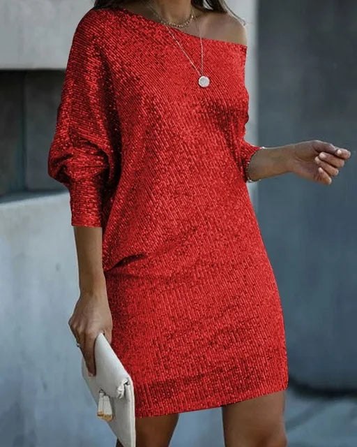 Aveline | Paillettenkleid in Kontrastfarbe, schmal geschnitten, für den Abschlussball 13