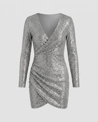 Valeria | Wickel Minikleid Mit V-Ausschnitt Für Damen