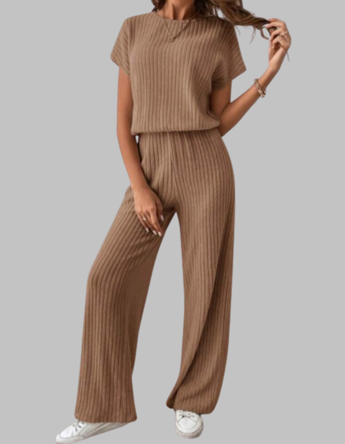 Bara | Elegantes, Bequemes & Modernes Zweiteiliges Set mit Weitem Bein 4