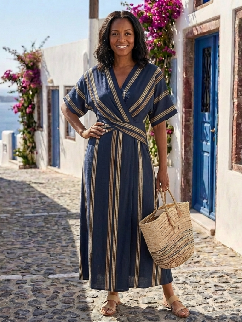 Bela | Elegantes Wickelkleid Damen – Atmungsaktiv, Raffiniert & Ideal für den Sommer 2