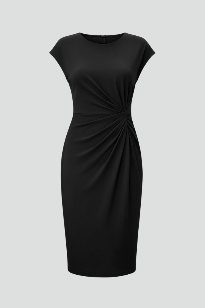 Bela | Elegantes, Gerafftes &amp; Bequemes Midikleid für Frauen 1