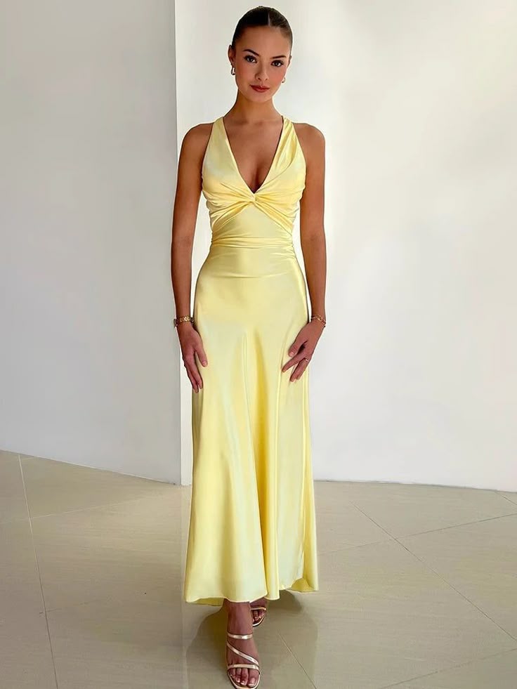 Bella | Maxikleid Sommer V-Ausschnitt Elegante Fließende Silhouette 0