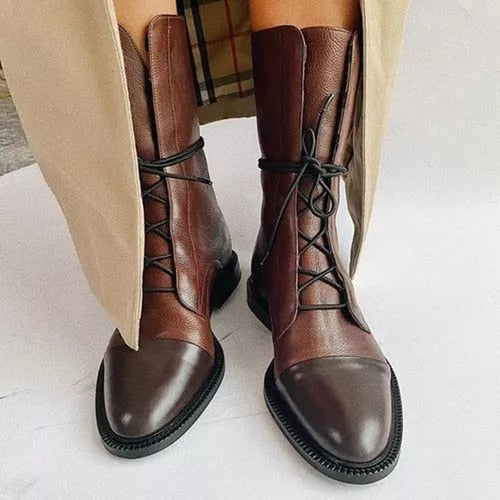 Birgit | Premium-Luxus-Lederstiefel mit konturierter Oberfläche 1