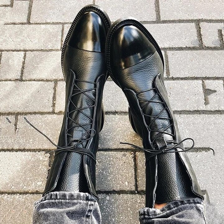 Birgit | Premium-Luxus-Lederstiefel mit konturierter Oberfläche 3