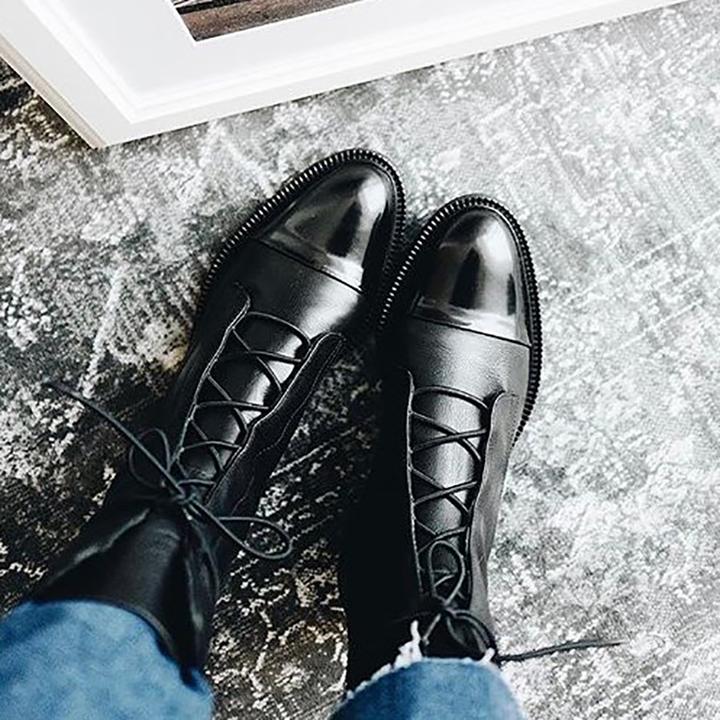 Birgit | Premium-Luxus-Lederstiefel mit konturierter Oberfläche 8