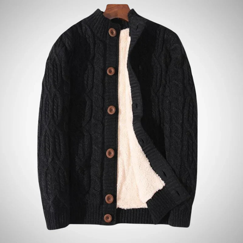 Bram | Klassischer Grobstrick Herren Strickjacke 0