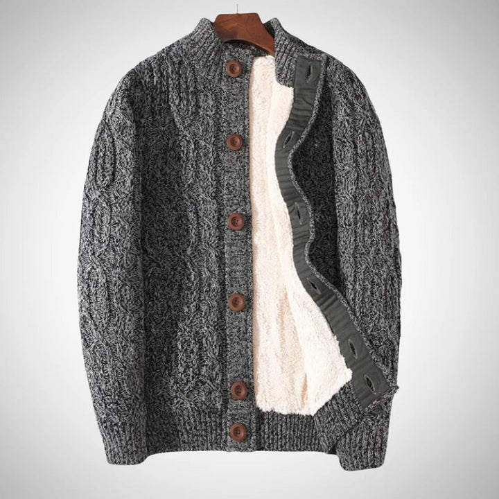 Bram | Klassischer Grobstrick Herren Strickjacke 2