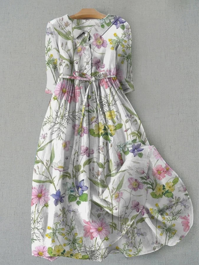 Brielle | Vintage A-Linien Damenkleid mit Blumenmuster 0