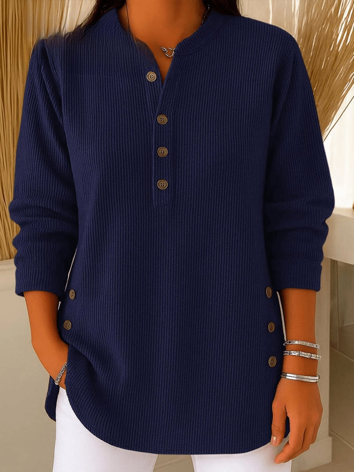 Camila | Bequemes und warmes, langes Henley-Ripptop 2