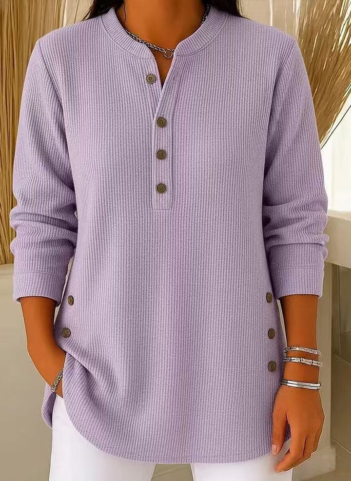 Camila | Bequemes und warmes, langes Henley-Ripptop 7