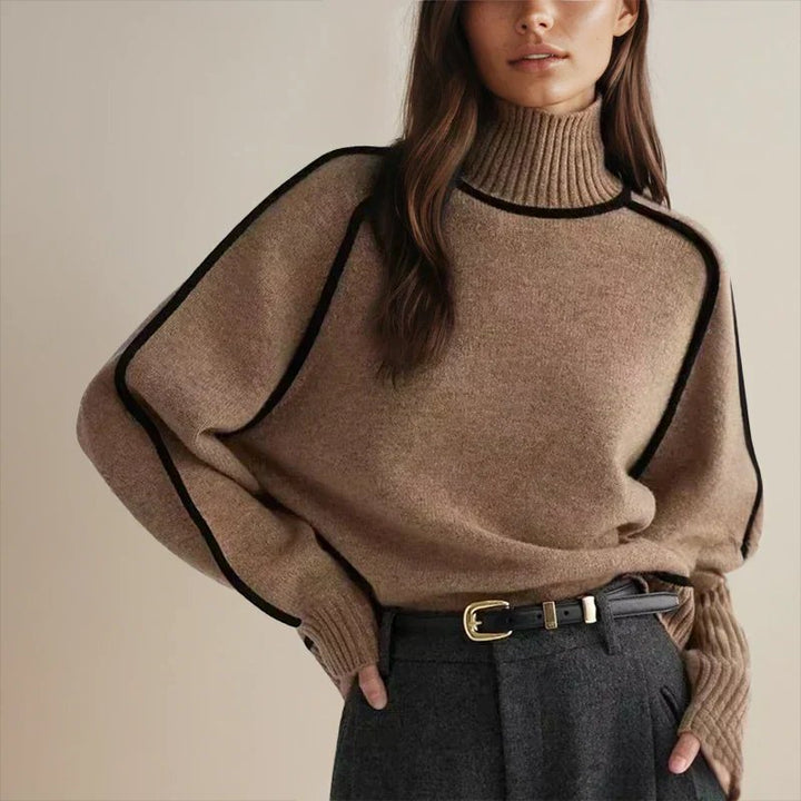 Camila | Oversize-Strickpullover mit Rollkragen und Farbblock-Design für Damen 2
