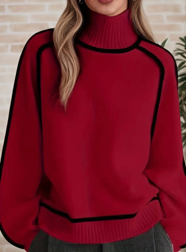 Camila | Oversize-Strickpullover mit Rollkragen und Farbblock-Design für Damen 5